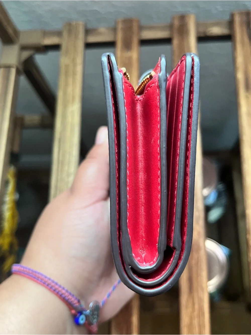 Coach Medium Corner Zip Wallet In Signature Canvas